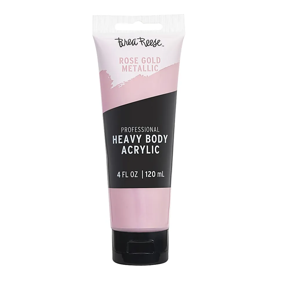 Brea Reese Professional Heavy-Body Acrylic Paint, 4 Oz, Rose Gold