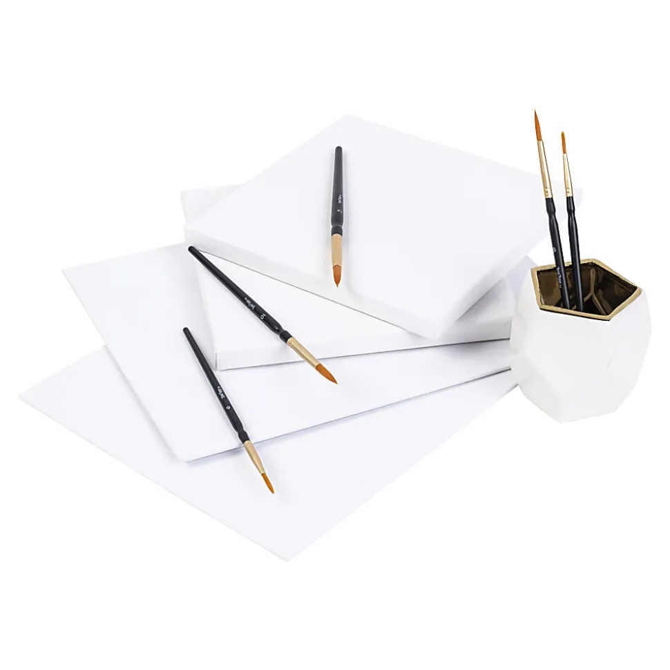 Brea Reese Round Paintbrush Set, Black, Set Of 5 Brushes