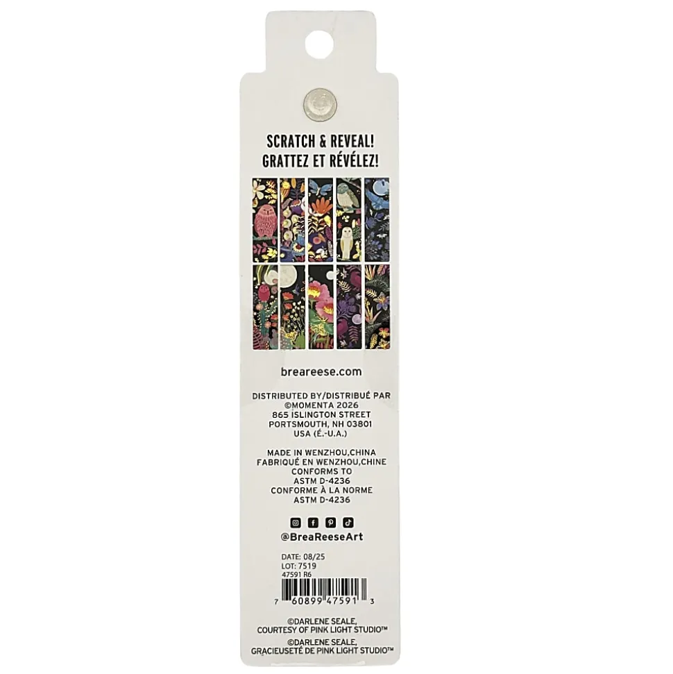 Brea Reese® Scratch Art Bookmark Kit, Owl, 1-9/10" x 7", Kit Of 11 Pieces