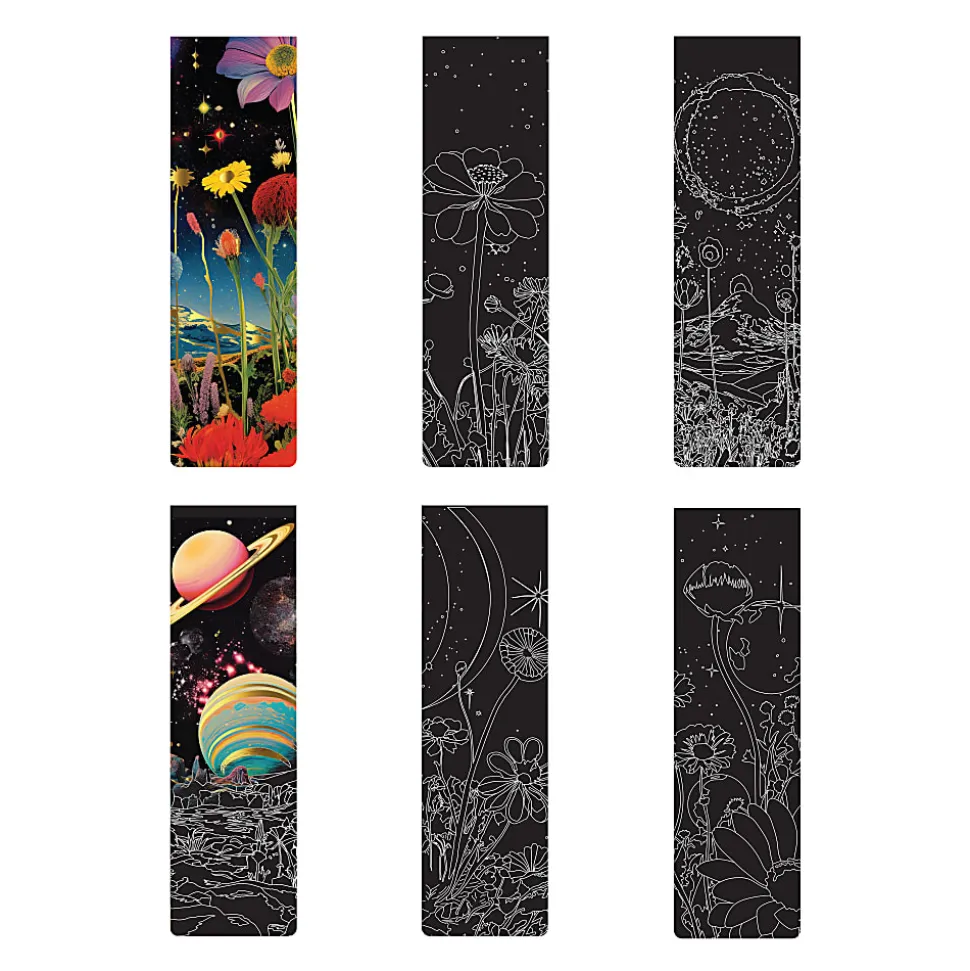 Brea Reese® Scratch Art Bookmark Kit, Surreal, 1-9/10" x 7", Kit Of 11 Pieces