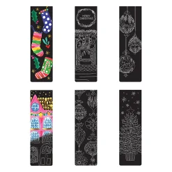 Brea Reese Scratch Art Bookmarks, Bright Watercolors, Set Of 11 Pieces