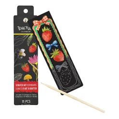 Brea Reese® Scratch Art Bookmark Kit, Strawberry, 1-9/10