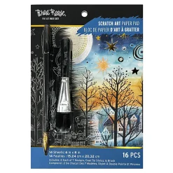 Brea Reese Scratch Art Pad, 6" x 8", Boho Landscapes