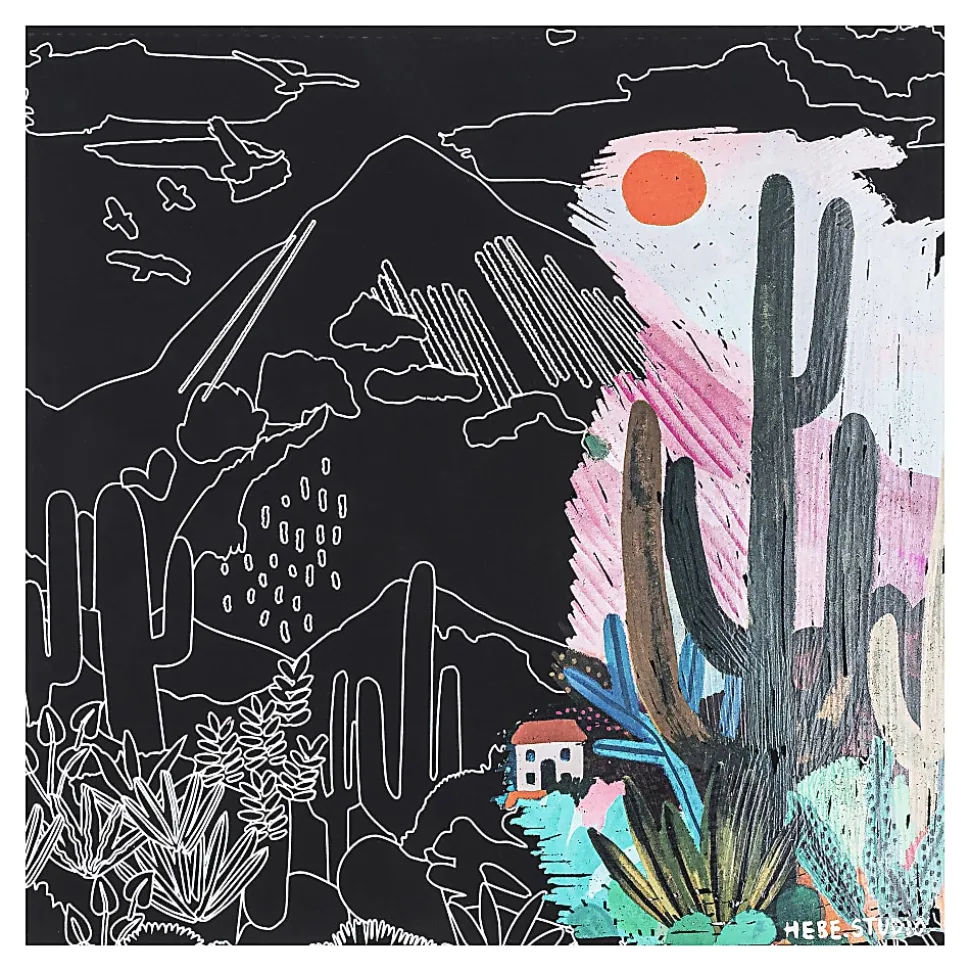 Brea Reese® Scratch Art Paper Pad Kit, 8” x 8”, Vibrant Landscapes