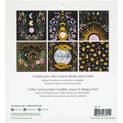 Brea Reese® Scratch Art Paper Pad Kit, 8” x 8”, Celestial Skies