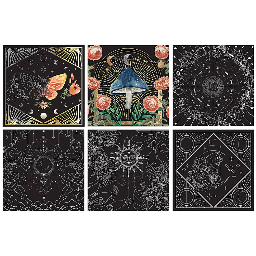 Brea Reese® Scratch Art Paper Pad, 8" x 8", Celestial