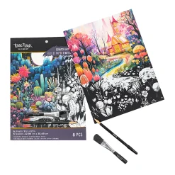 Brea Reese® Scratch Art Paper Pad Kit, 9” x 12”, Magical Vistas