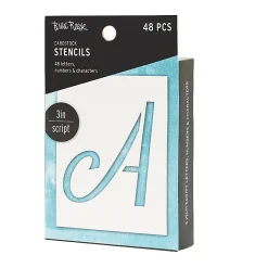 Brea Reese Script Cardstock Stencils, 3
