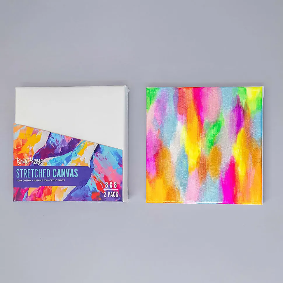 Brea Reese Stretch Canvases, 8" x 8", White, Pack Of 2 Canvases