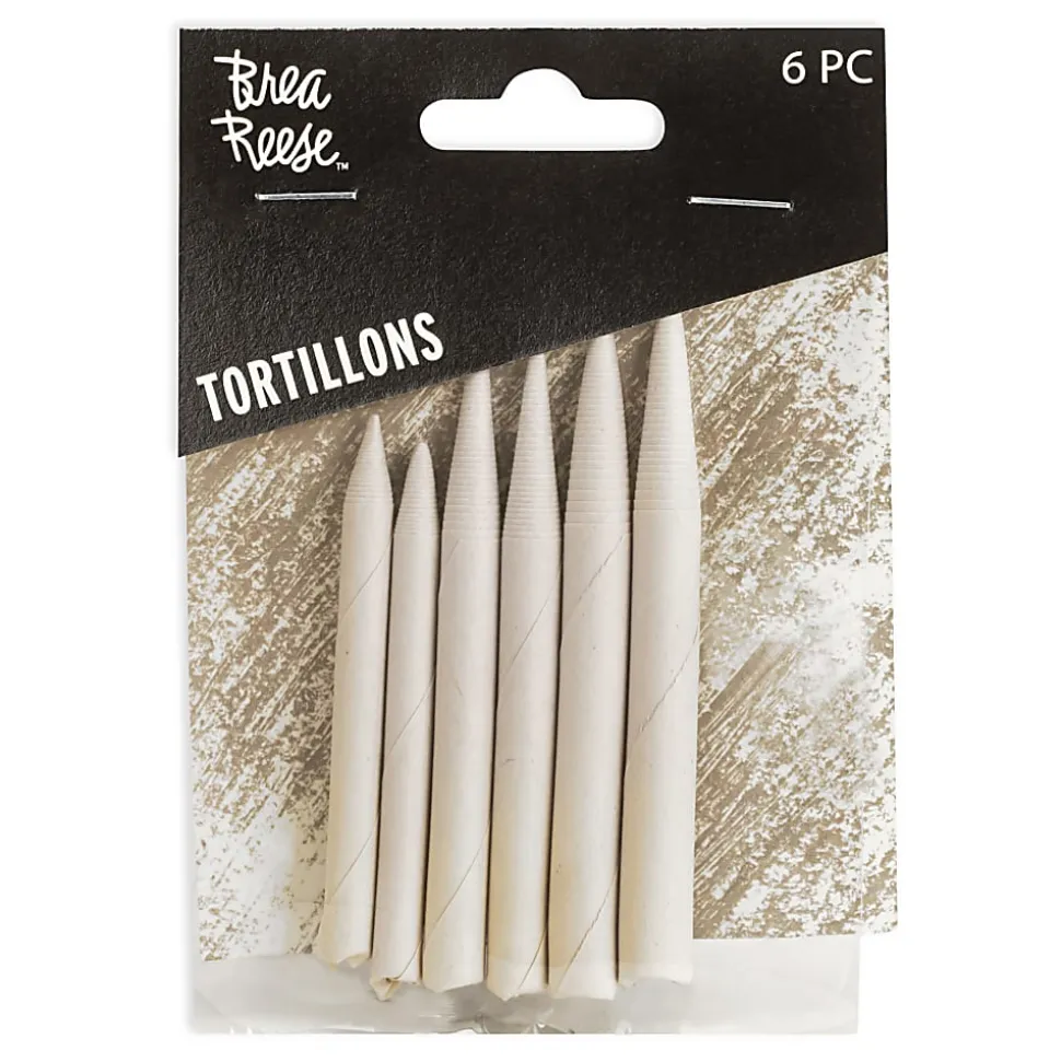 Brea Reese Tortillons, 1/2" x 3", White, Set Of 4 Tortillons