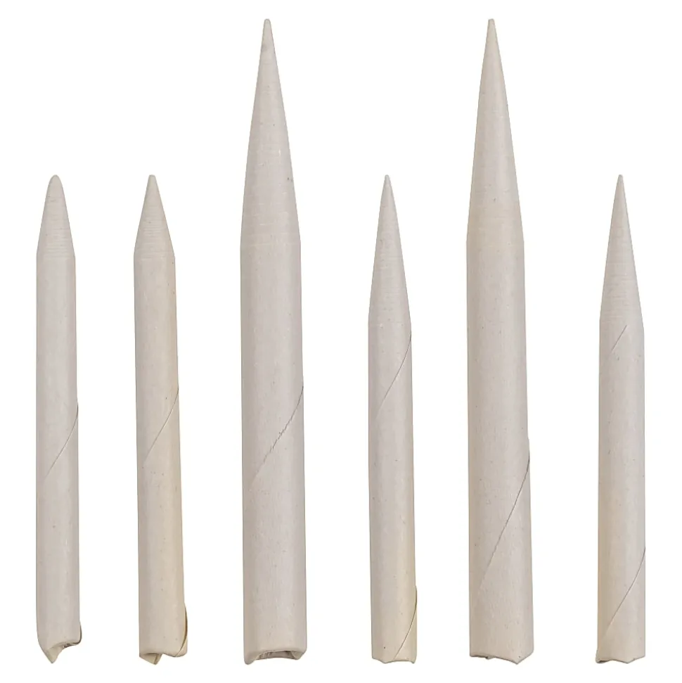 Brea Reese Tortillons, 1/2" x 3", White, Set Of 4 Tortillons
