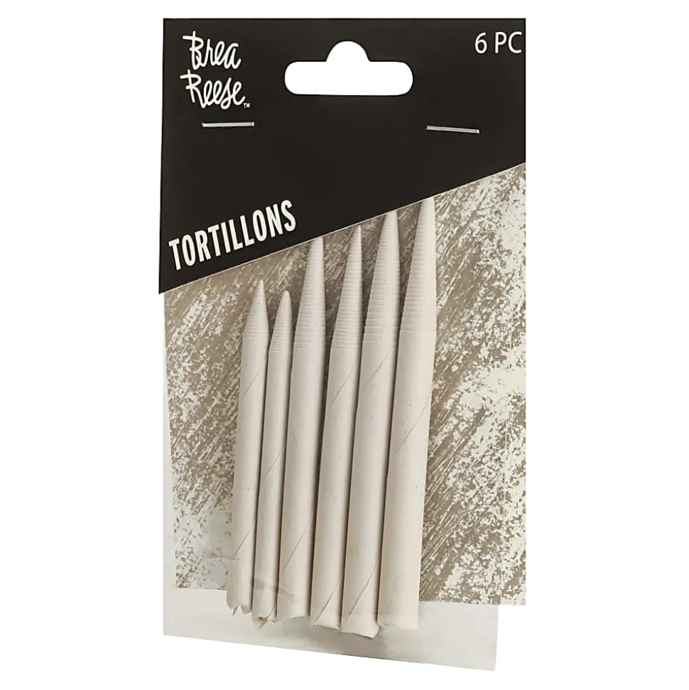 Brea Reese Tortillons, 1/2" x 3", White, Set Of 4 Tortillons