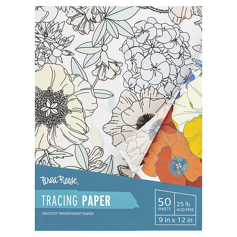Brea Reese Tracing Paper Pad, 9" x 12", 50 Sheets, White
