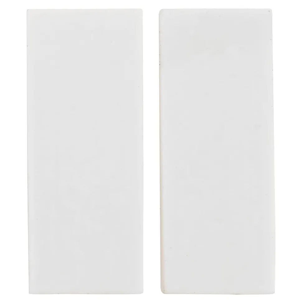 Brea Reese Vinyl Erasers, 7/16" x 3/4", White, Pack Of 2 Erasers