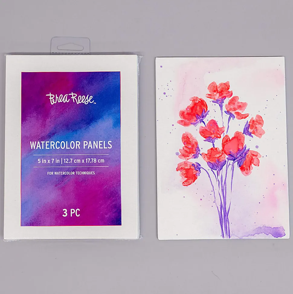 Brea Reese Watercolor Panels, 5" x 7", White, Pack Of 3 Panels