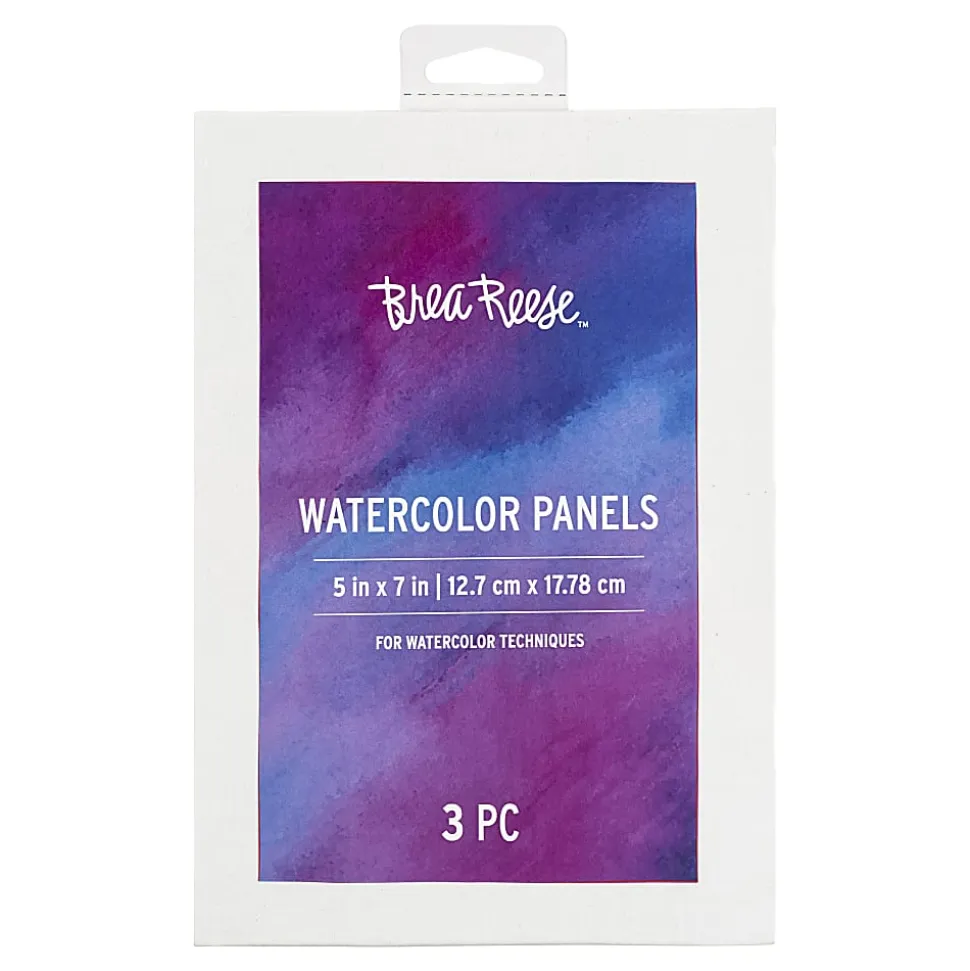 Brea Reese Watercolor Panels, 5" x 7", White, Pack Of 3 Panels