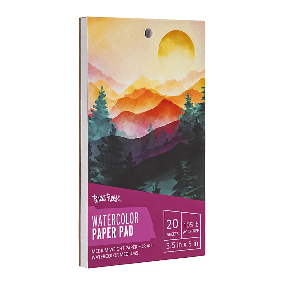 Brea Reese Watercolor Paper Pad, 3" x 5", 20 Sheets, White