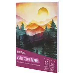 Brea Reese Watercolor Paper Pad, 9" x 12", 50 Sheets, White