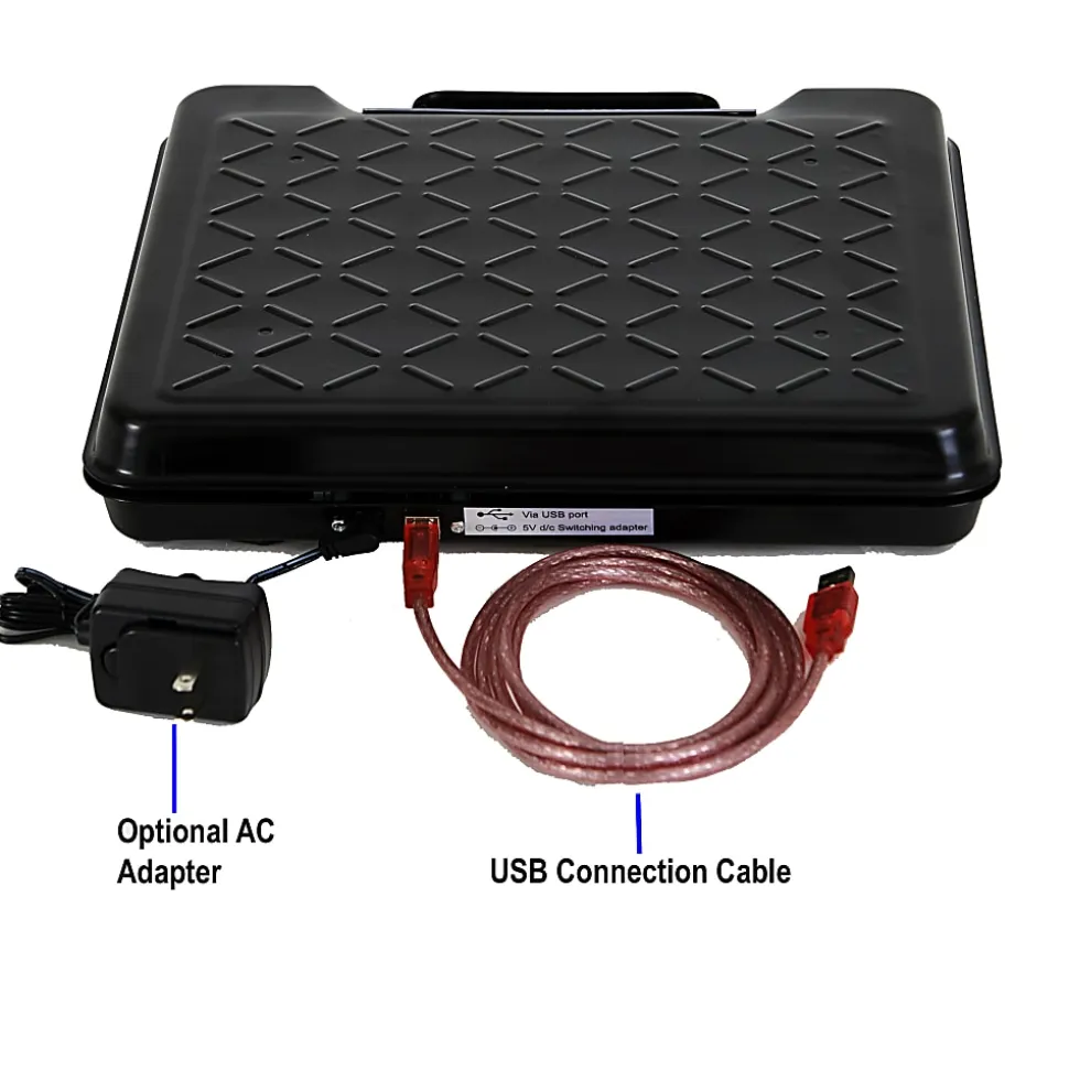 Brecknell Portable Electronic Utility Bench Scale, 250 lb Capacity, 12.5 x 10.95 x 2.2 Platform