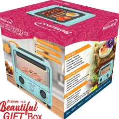 Brentwood 183 Cu In 500W Stainless Steel Mini Toaster Oven, Blue