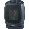 Brentwood H-C1601 1500-Watt Portable Ceramic Space Heater And Fan, 10"H x 8-1/2"W, Black