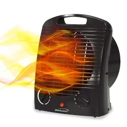 Brentwood® H-F306 1,500-Watt-Max Portable Electric Space Heater and Fan, Black
