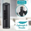 Brentwood® 14-in. 3-Speed Portable Oscillating Tower Fan, Black, F-14TBK