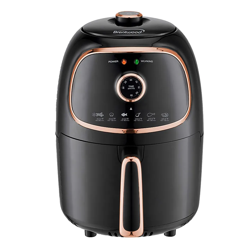 Brentwood® 2-Quart Electric Air Fryer, Black/Copper