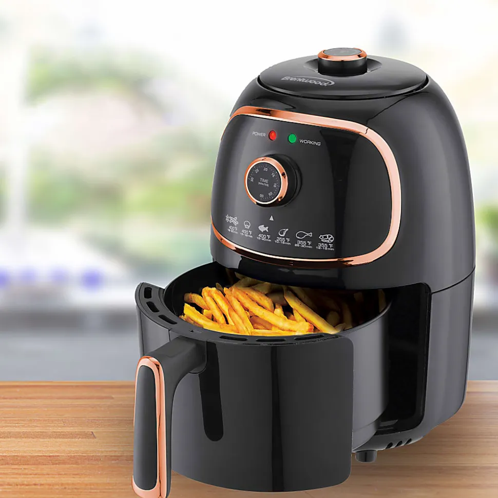 Brentwood® 2-Quart Electric Air Fryer, Black/Copper