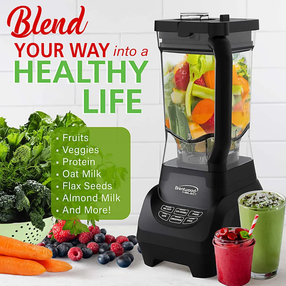 Brentwood® Select 8.5-Cup 1,000-Watt Professional Smart Blender, Black, JBS-1000BK