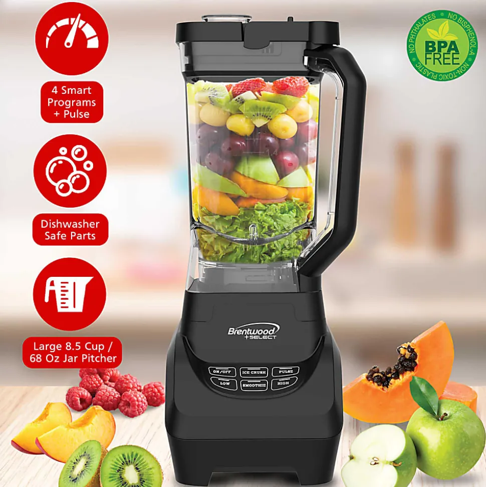 Brentwood® Select 8.5-Cup 1,000-Watt Professional Smart Blender, Black, JBS-1000BK