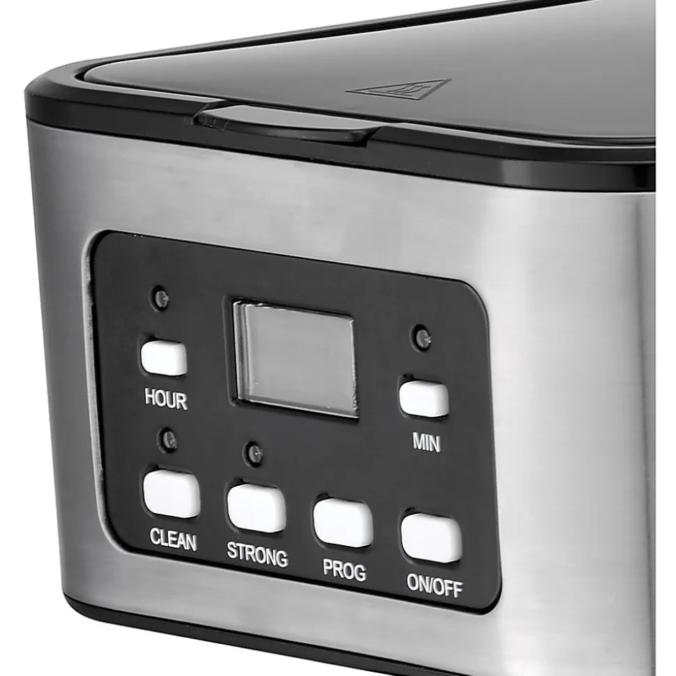 Brentwood TS-222BK 12-Cup Digital Coffee Maker, Black - Programmable - 800 W - 12 Cup(s) - Multi-serve - Timer - Black