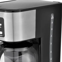 Brentwood TS-222BK 12-Cup Digital Coffee Maker, Black - Programmable - 800 W - 12 Cup(s) - Multi-serve - Timer - Black