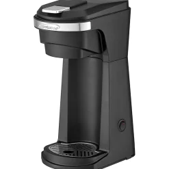 Brentwood 800-Watt 1.75-Cup Single-Serve Coffee Maker With Reusable Filter Basket For K-Cups And Ground Coffee, Black