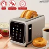 Brentwood® 1,100-Watt 2-Slice Touch-Screen Digital Toaster with Extra-Wide Slots, Stainless Steel, TS-228DS