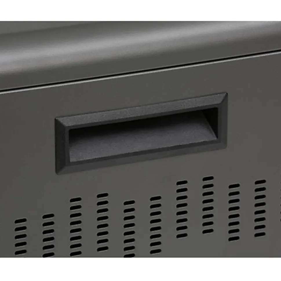 Bretford CUBE Micro Station - Up to 14" Screen Support - 16.50" x 18.25"x 17" Depth - Desktop, Countertop, Wall Mountable - Steel - Charcoal