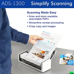 Brother Compact Desktop Scanner, ADS-1300