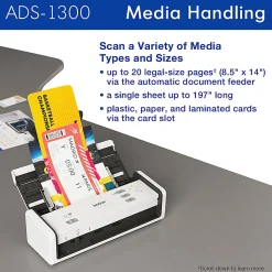 Brother Compact Desktop Scanner, ADS-1300