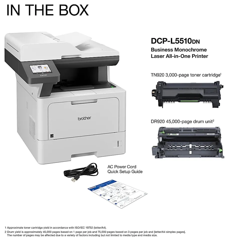Brother DCP-L5510DN Laser All-in-One Printer with Duplex Printing and Networking