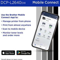 Brother DCP-L2640DW Wireless Compact Monochrome Multi-Function Laser Printer, Refresh EZ Print Eligibility