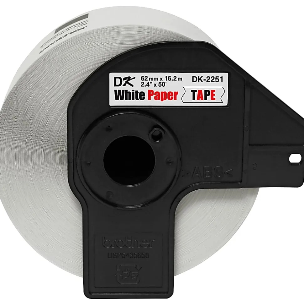 Brother DK-2251 Continuous-Length Tape, 2.4" x 50', Black/Red/White