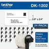 Brother Genuine DK-120224PK Die-Cut Shipping Paper Labels, 2-7/16" x 3-15/16", White, 300 Labels Per Roll, Box Of 24 Rolls