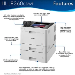 Brother HL-L8360CDWT Laser Color Printer