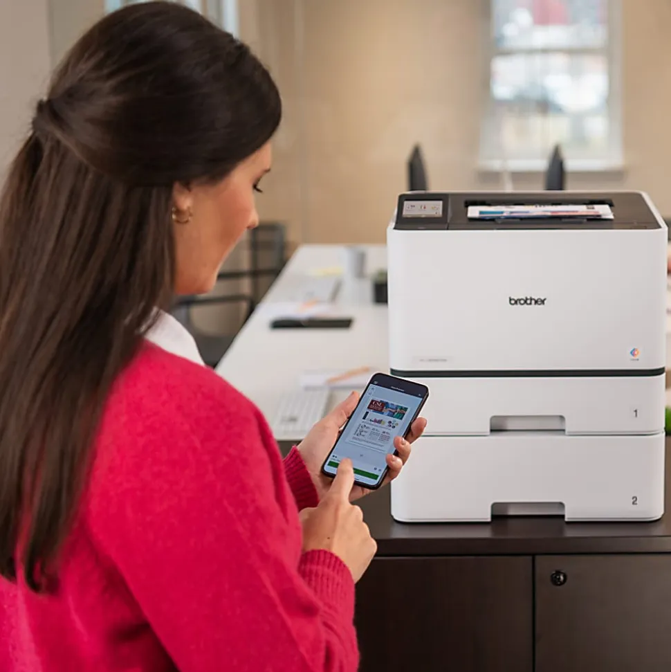 Brother HL-L8430CDWT Wireless Business Color Laser Printer with Dual Paper Trays, Low-Cost Printing
