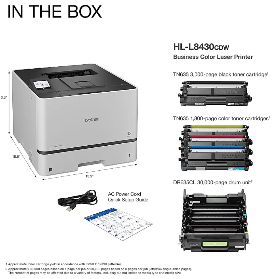 Brother HL-L8430CDW Wireless Business Color Laser Printer with Low-Cost Printing