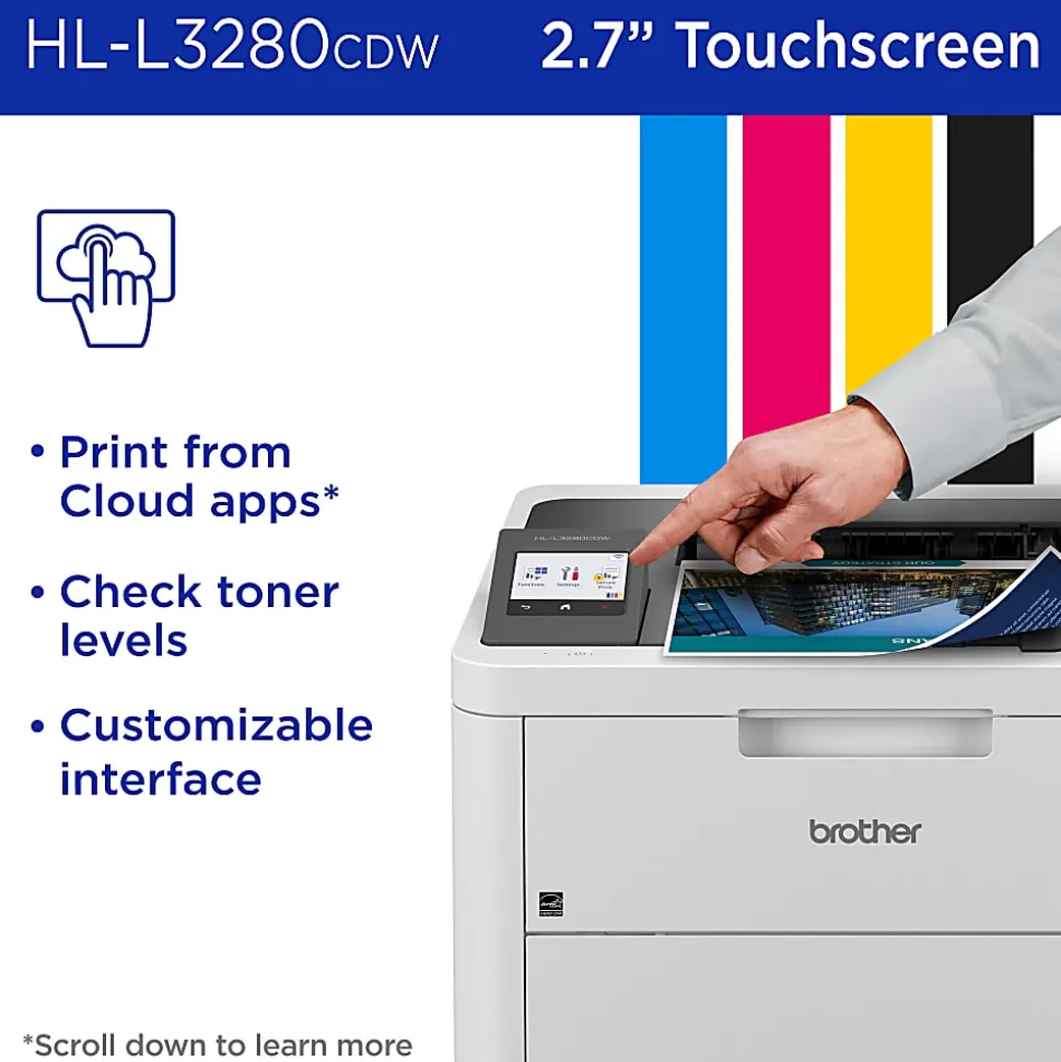 Brother HL-L3280CDW Wireless Compact Digital Laser Color Printer With Refresh EZ Print Eligibility