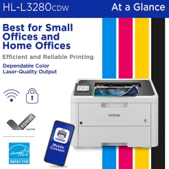Brother HL-L3280CDW Wireless Compact Digital Laser Color Printer With Refresh EZ Print Eligibility