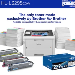 Brother HL-L3295CDW Wireless Compact Digital Color Printer with Laser Quality Output and Refresh EZ Print Eligibility