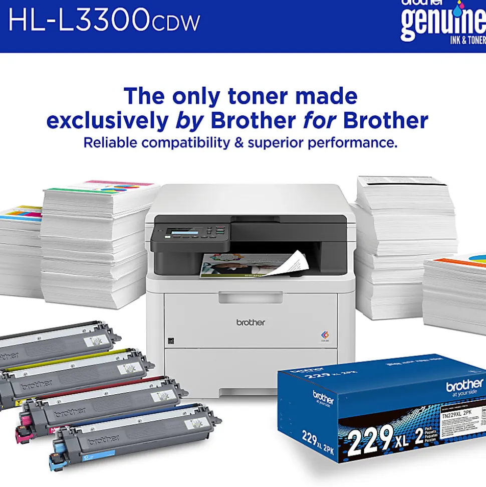 Brother HL-L3300CDW Wireless Digital Multi-Function Laser Color Printer With Refresh EZ Print Eligibility