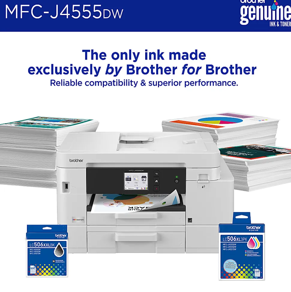 Brother INKvestment MFC-J6960DW Wireless Color Inkjet All-in-One Printer, 11”x17” capabilities, 3.5” Color Touchscreen